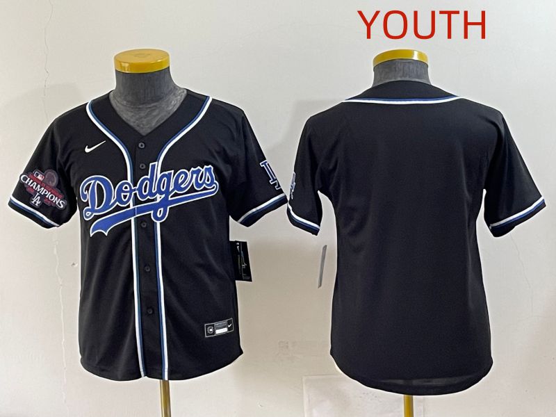 Youth 2025 Los Angeles Dodgers Blank Black Three generations Fashion Nike MLB Jersey style 2